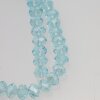 80 Pcs. 8x6mm Aquamarine Rondelle Faceted Beads, Glass Beads