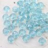 80 Pcs. 8x6mm Aquamarine Rondelle Faceted Beads, Glass Beads