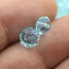 80 Stk. 8x6 mm Aquamarine Facettierte Kristall Glasperlen Hochwertig glänzend