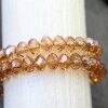 80 Stk. 8x6 mm Light Smoked Topaz Facettierte Kristall Glasperlen Hochwertig