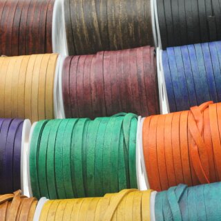 1 m Flat Leather Cord 5x2 mm, leather supplies for jewelry making, crafts, PREMIUM quality