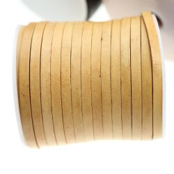 1 m Flat Leather Cord 5x2 mm, leather supplies for jewelry making, crafts, PREMIUM quality