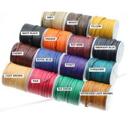 1 m Flat Leather Cord 5x2 mm, leather supplies for...