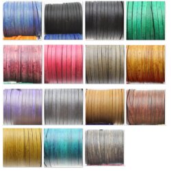 1 m Flat Leather Cord 5x2 mm, leather supplies for jewelry making, crafts, PREMIUM quality