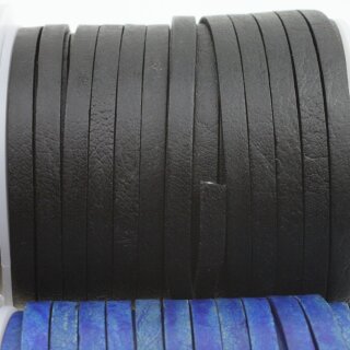 1 m Flaches Lederband für DIY  5*2 mm Schwarz