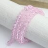 80 pcs. 8x6 mm Light Rose Rondelle Faceted Beads, Glass Beads