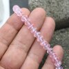 80 pcs. 8x6 mm Light Rose Rondelle Faceted Beads, Glass Beads