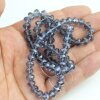 80 pcs. 8x6 mm Montana Rondelle Faceted Beads, Glass Beads