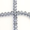 80 pcs. 8x6 mm Montana Rondelle Faceted Beads, Glass Beads