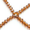 80 pcs. 8x6 mm Smoked Topaz Rondelle Faceted Beads, Glass Beadsd