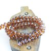 80 pcs. 8x6 mm Smoked Topaz Rondelle Faceted Beads, Glass Beadsd