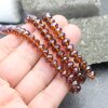 80 pcs. 8x6 mm Smoked Topaz Rondelle Faceted Beads, Glass Beadsd