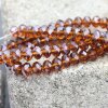 80 pcs. 8x6 mm Smoked Topaz Rondelle Faceted Beads, Glass Beadsd