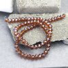 80 pcs. 8x6 mm Smoked Topaz Rondelle Faceted Beads, Glass Beadsd