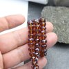 80 pcs. 8x6 mm Smoked Topaz Rondelle Faceted Beads, Glass Beadsd