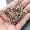 80 Pcs. 8x6 mm Smoky Quartz Rondelle Faceted Beads, Glass Beads