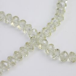 80 Pcs. 8x6 mm Jonquil Rondelle Faceted Beads, Glass Beads