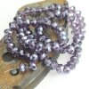 80 Pcs. 8x6 mm Purple Velvet Rondelle Faceted Beads, Glass Beads