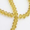 80 Pcs. 8x6 mm Light Topaz Rondelle Faceted Beads, Glass Beads