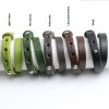 Fern Green Leather Wrapped Bracelets Double wrap