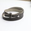 Anthracite Leather Wrapped Bracelets Double wrap