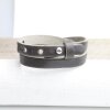 Anthracite Leather Wrapped Bracelets Double wrap