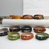 Dark Brown Leather Wrapped Bracelets Double wrap