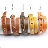 Cognac Brown Leather Wrapped Bracelets Double wrap