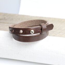 Chocolate Brown Double wrap Leather Bracelet