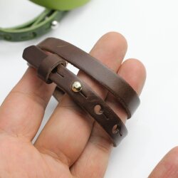 Chocolate Brown Double wrap Leather Bracelet