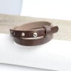 Chocolate Brown Double wrap Leather Bracelet