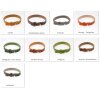 Light Brown Leather Wrapped Bracelets Double wrap