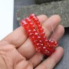 80 Stk 8x6 mm Light Siam Rondelle Faceted Beads, Glass Beads