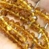 80 Stk. 8x6 mm Topaz Rondelle Faceted Beads, Glass Beads