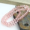 80 Stk. 8x6 mm Light Peach Rondelle Faceted Beads, Glass Beads