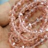 80 Stk. 8x6 mm Light Peach Rondelle Faceted Beads, Glass Beads