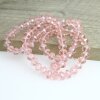 80 Stk. 8x6 mm Light Peach Rondelle Faceted Beads, Glass Beads