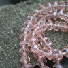 80 Stk. 8x6 mm Light Peach Rondelle Faceted Beads, Glass Beads