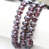 80 Stk 8x6 mm Amethyst Rondelle Faceted Beads, Glass Beads