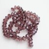 80 Stk 8x6 mm Light Amethyst Rondelle Faceted Beads, Glass Beads