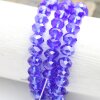 80 Stk 8x6 mm Capri Blue Rondelle Faceted Beads, Glass Beads