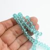 80 Stk 8x6 mm Turquoise Rondelle Faceted Beads, Glass Beads