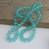 80 Stk 8x6 mm Turquoise Rondelle Faceted Beads, Glass Beads