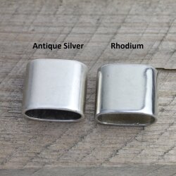 1 Rhodium Keychain Findings End cap for engraving