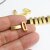 10 Matte Gold Slider Beads Slide Bead Spacers