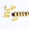 10 Matte Gold Slider Beads Slide Bead Spacers