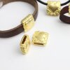 1 Matte Gold Heart Slide Beads, Bracelet, Ring, Necklace Making Supplies