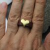 10 Matte Gold Heart Slide Beads, Bracelet, Ring, Necklace Making Supplies