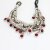 Silver Wrap Bracelet Red Crystals Charms Bracelet, Multi Layer Charm Bracelet