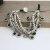 Silver Wrap Bracelet Emerald Crystals Charms Bracelet, Multi Layer Charm Bracelet